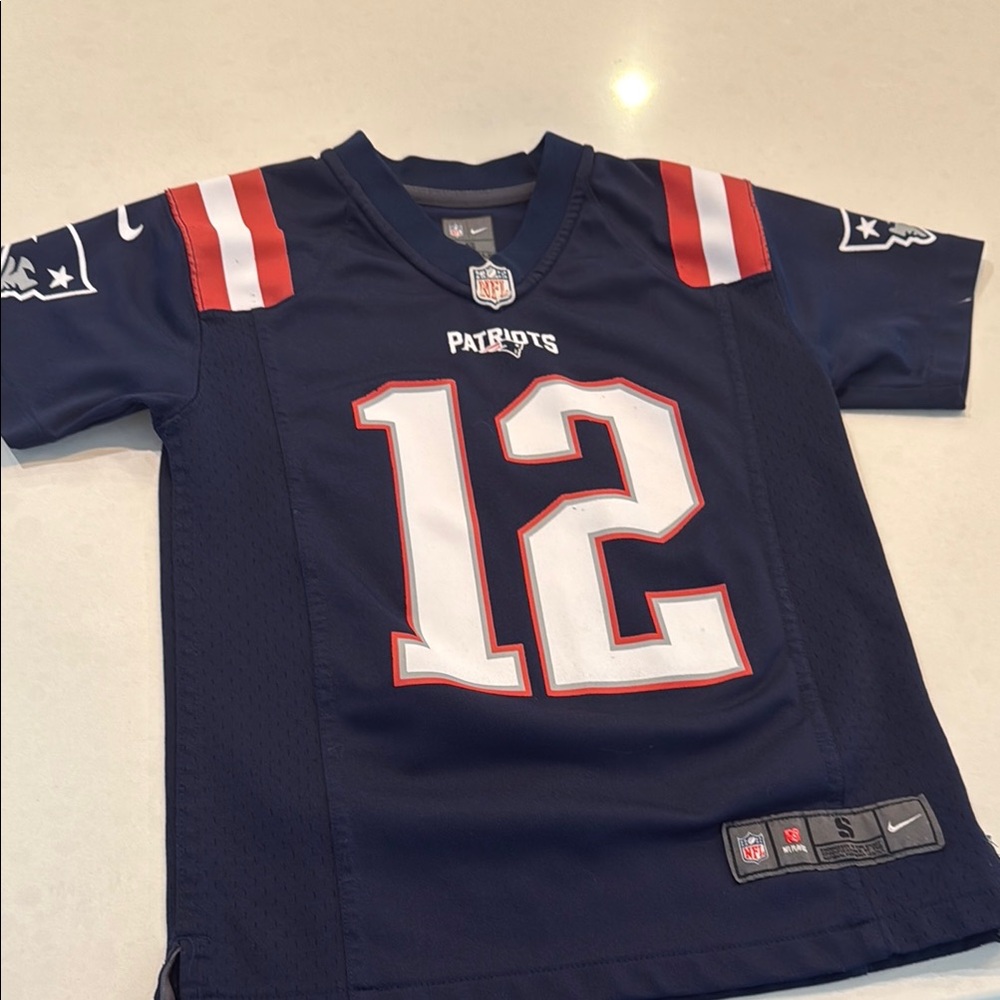 NFL Blue and Red Jersey Patriots Brady